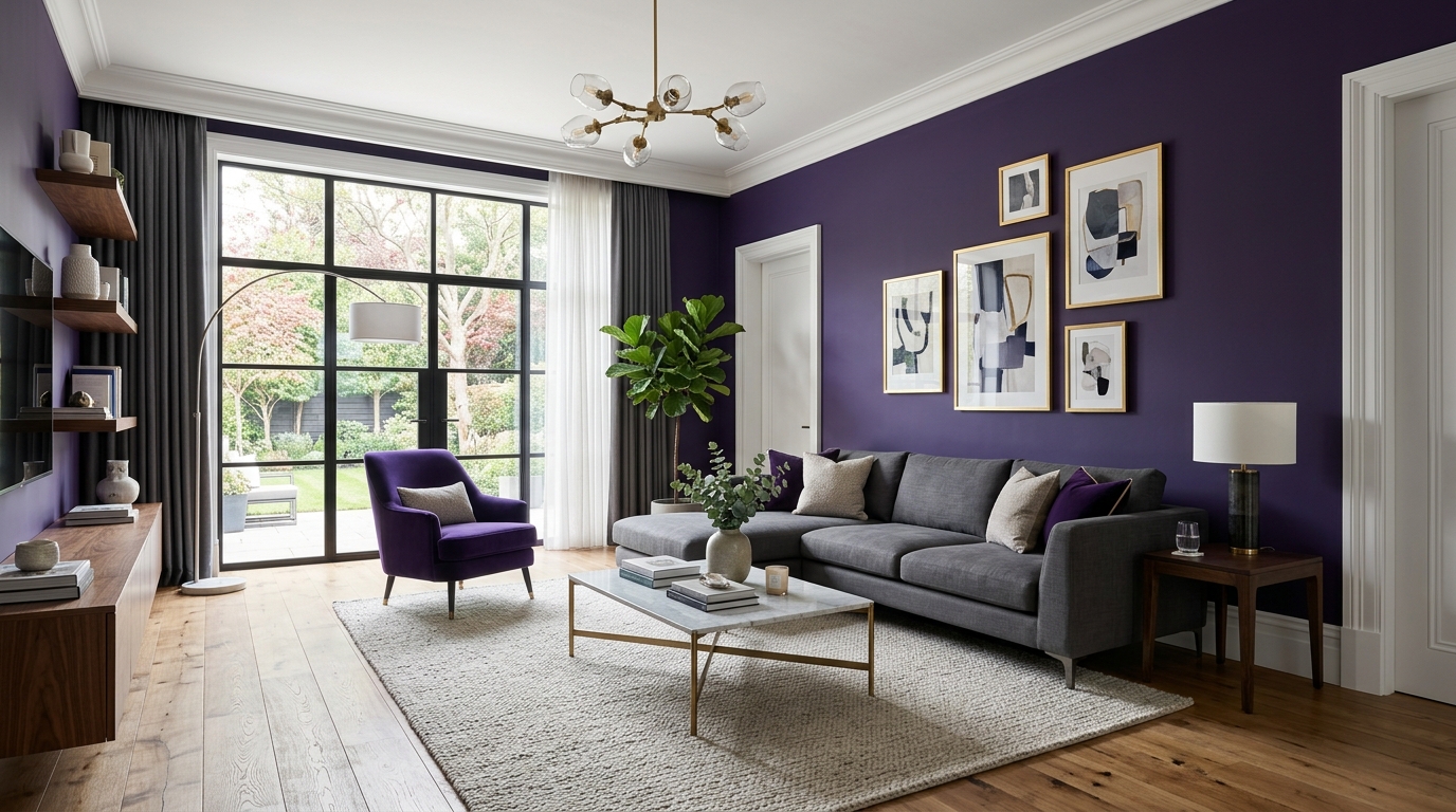 Beautifully painted modern home interior